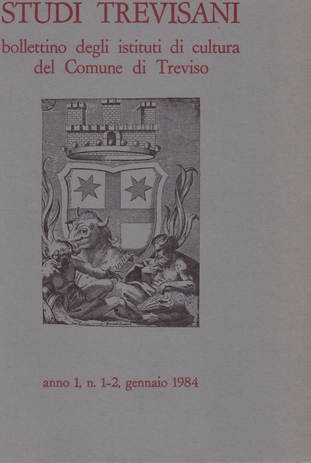 STUDI TREVISANI - BOLLETTINO DEGLINISTITUTI DI CULTYRA DEL COMUNE DI …