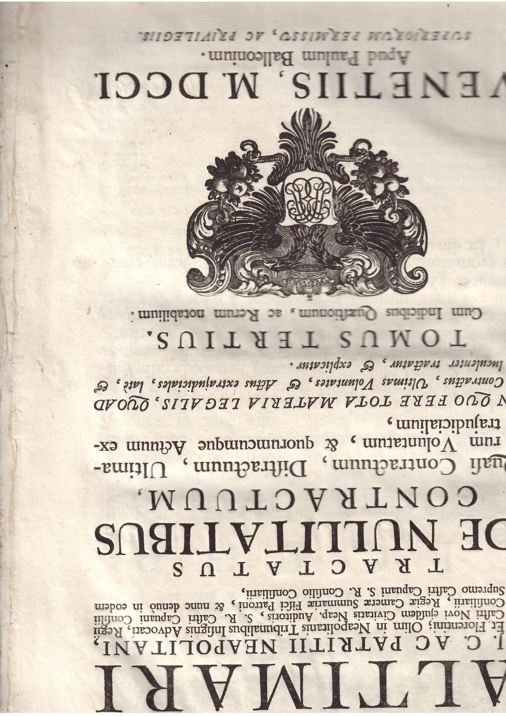 TRACTATUS DE NULLITATIBUS CONTRACTUUM QUASI CONTRACTUUM, DISTRACTUUM, ULTIMARUM VOLUNTATUM, & …