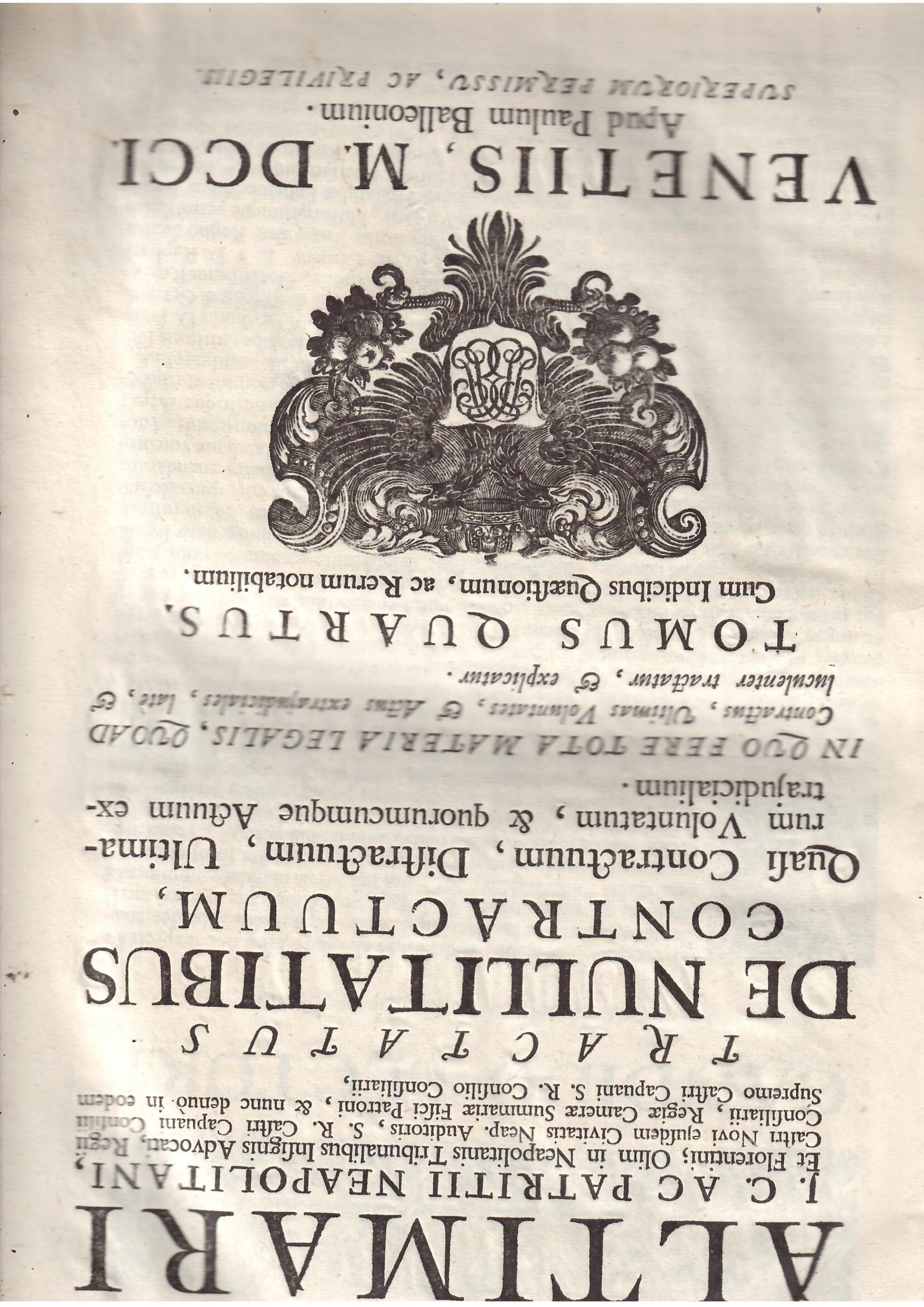 TRACTATUS DE NULLITATIBUS CONTRACTUUM QUASI CONTRACTUUM, DISTRACTUUM, ULTIMARUM VOLUNTATUM, & …