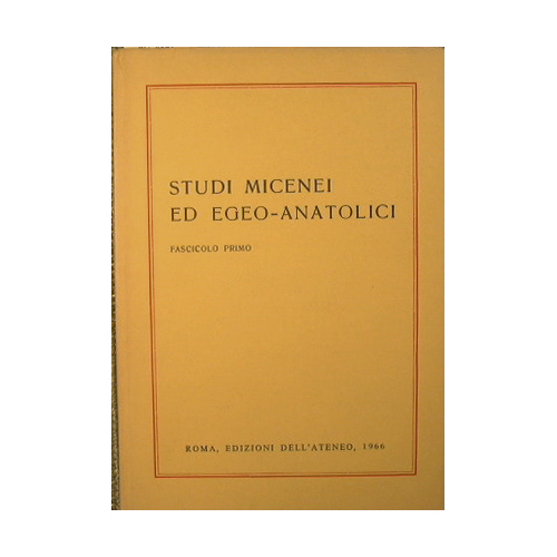 Studi micenei ed egeo-anatolici