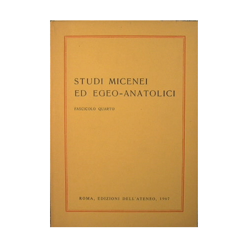 Studi micenei ed egeo-anatolici