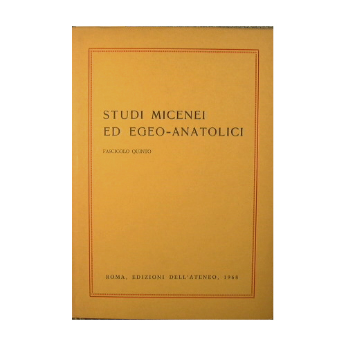 Studi micenei ed egeo-anatolici