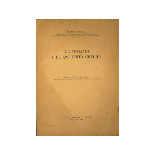Gli italiani e le antichità greche