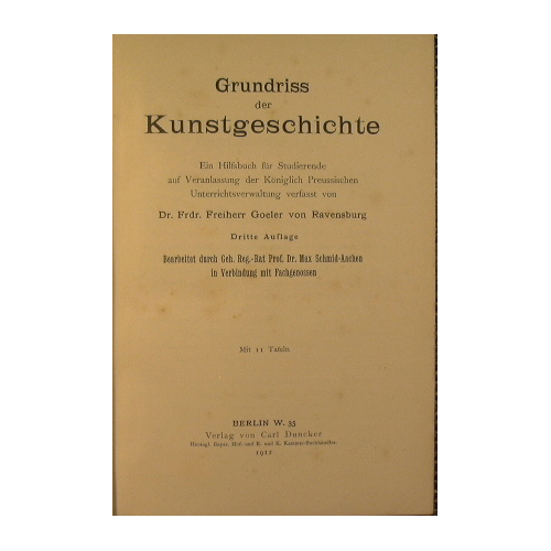 Grundriss der Kuntgeschichte