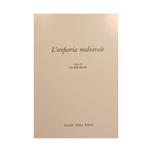 L'oreficeria medioevale