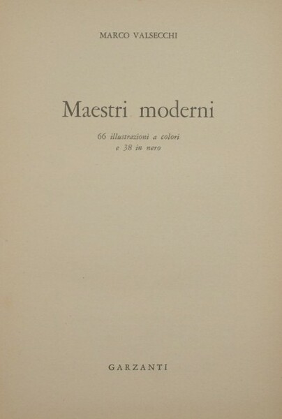 Maestri moderni