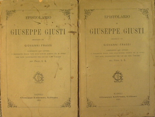Epistolario di Giuseppe Giusti