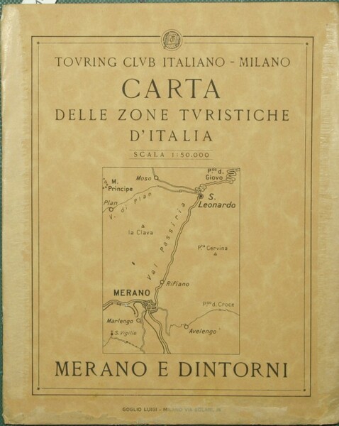 Carta delle zone turistiche d'Italia. Merano e dintorni