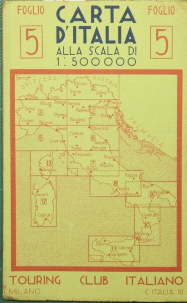 Carta d'Italia alla scala 1:500.000. Foglio 5