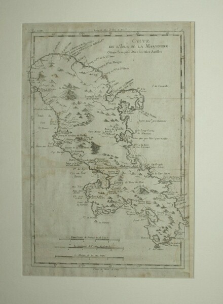 Carte de l'Isle de la Martinique colonie francoise dans les …