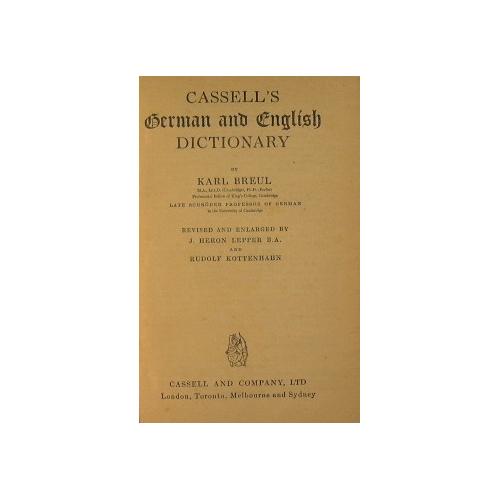 German and English Dictionary