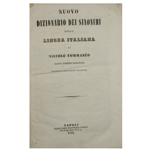 Nuovo dizionario dei sinonimi della lingua italiana