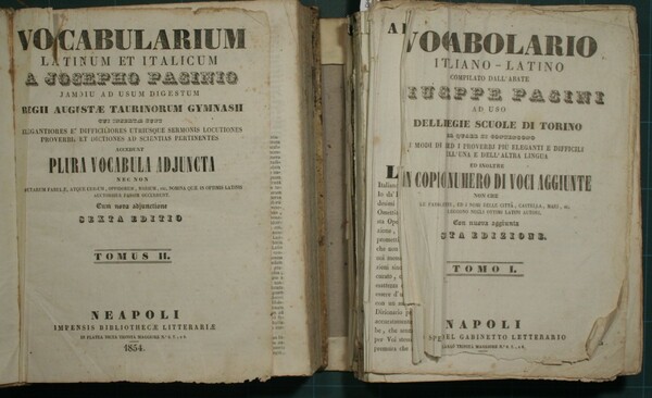 Vocabolario italiano-latino; Vocabularium latinum et italicum