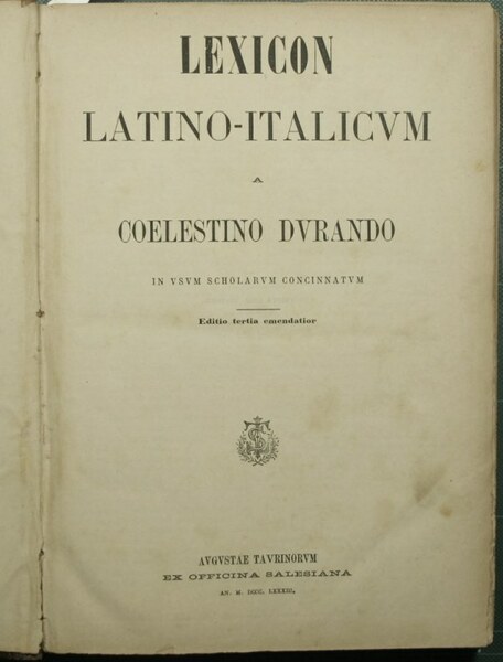 Lexicon latino-italicum