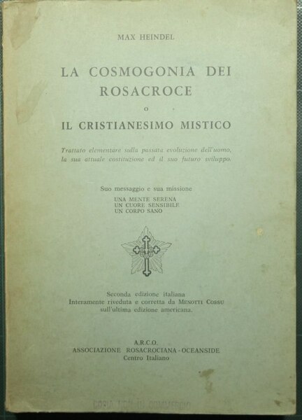 La cosmogonia dei Rosacroce o il cristianesimo mistico