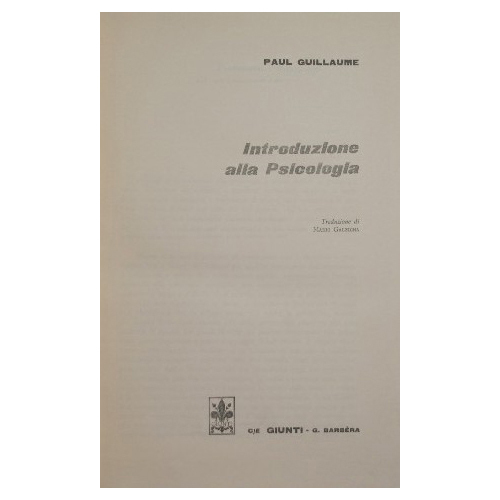 introduzione alla psicologia