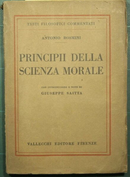 Principii della scienza morale