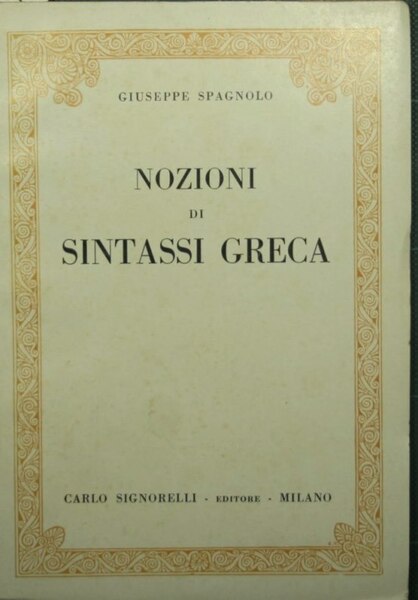 Nozioni di sintassi greca