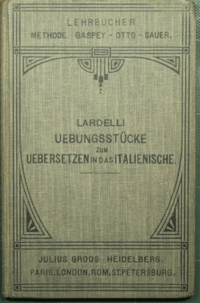 Ubungsstucke zum ubersetzen aus dem deutschen in das italienische