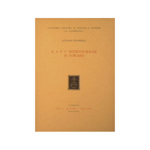 K, P e T intervocaliche in Toscana