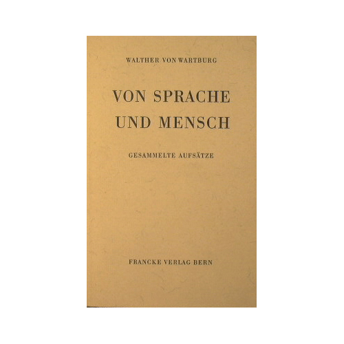 Von Sprache und mensch