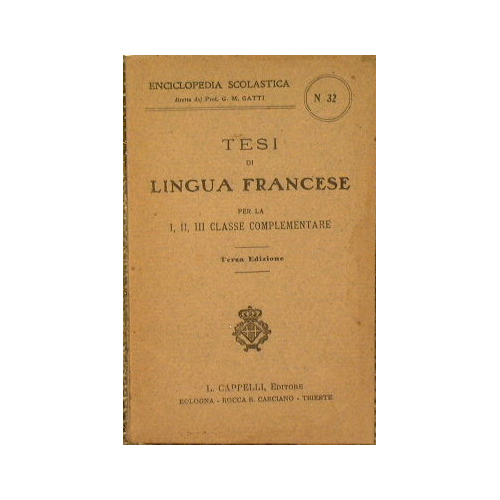 Tesi di Lingua Francese