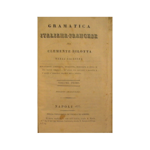Gramatica italiana - francese - Esercizi i gramaticali
