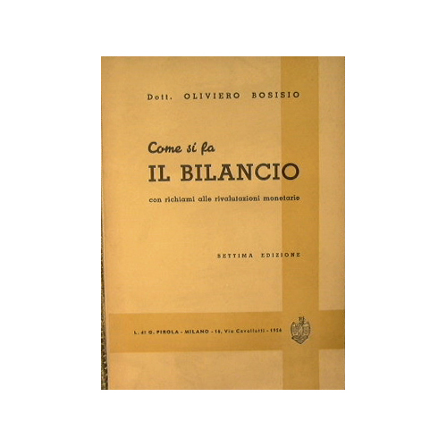 Come si fa il bilancio. Con richiami alle rivalutazioni monetarie.