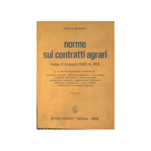 Norme sui contratti agrari.