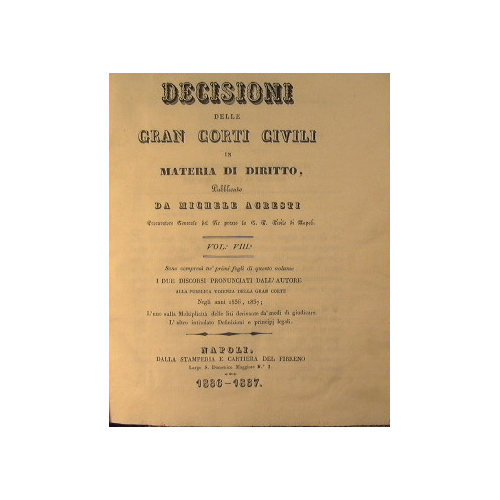 Decisioni delle Gran Corti Civili in materia di diritto