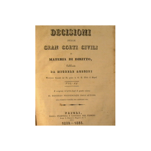 Decisioni delle Gran Corti Civili in materia di diritto