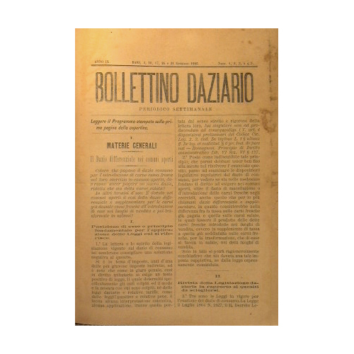 Bollettino Daziario