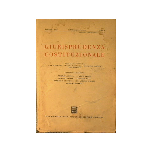 Giurisprudenza Costituzionale. Anno XIV 1969 Fasc.2