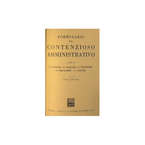 Formulario del contenzioso amministrativo