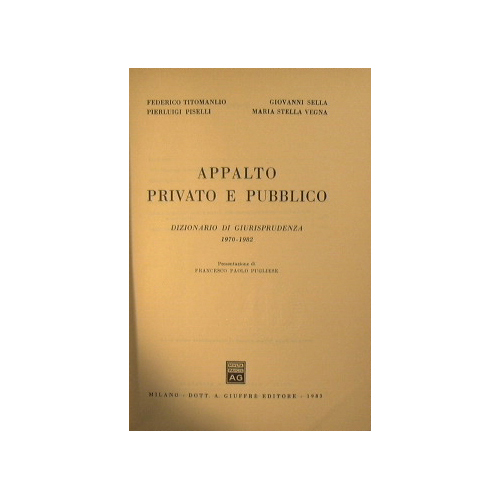 Appalto privato e pubblico