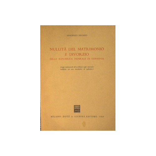 Nullità del matrimonio e divorzio nella Repubblica Federale di Germania