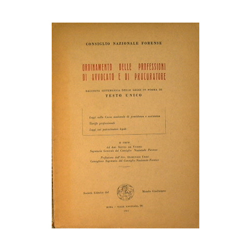 Ordinamento delle professioni di avvocato e di procuratore