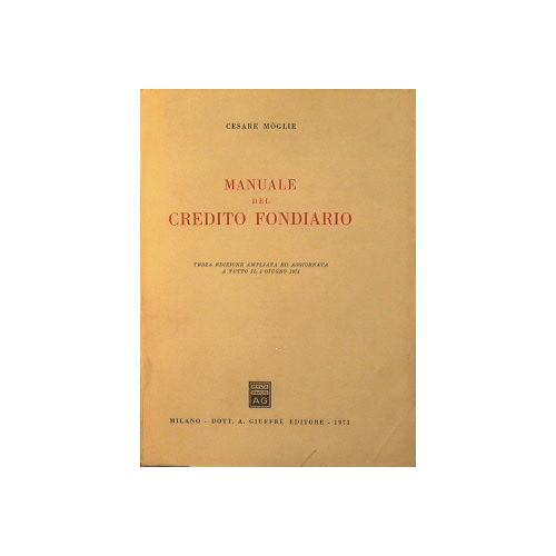 Manuale del credito fondiario