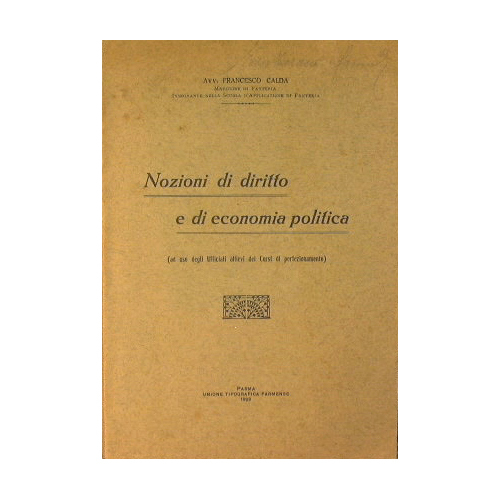 Nozioni di diritto e di economia politica