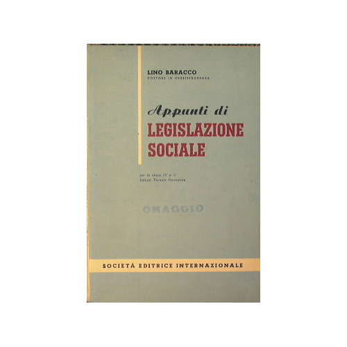 Appunti di Legislazione Sociale