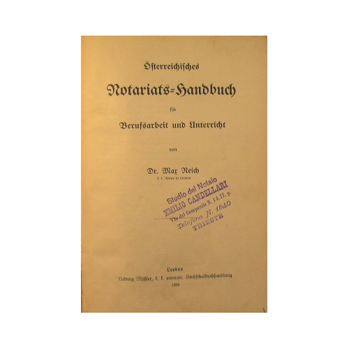 Osterreichisches Notariats Handbuch