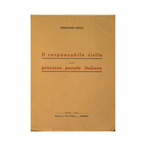 Il responsabile civile nel processo penale italiano