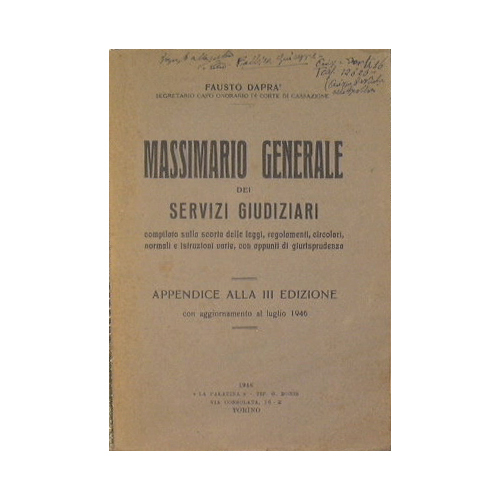 Massimario Generale dei servizi giudiziari