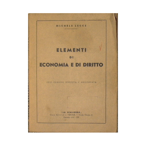 Elementi di economia e di dirittto