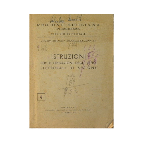 Istruzioni per le operazioni degli uffici elettorali di sezione