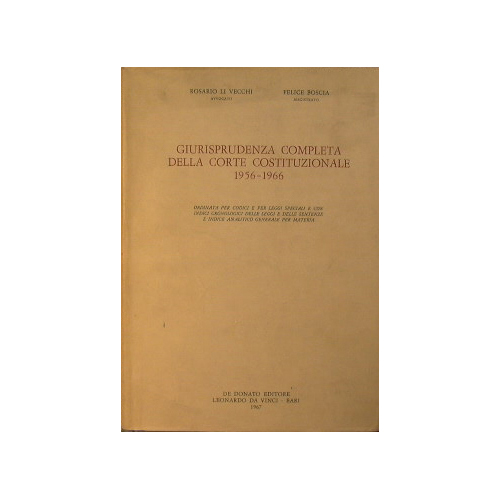 Giurisprudenza completa della Corte Costituzionale 1956-1966