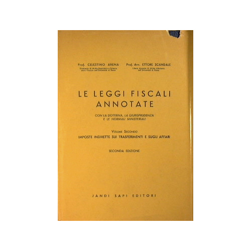 Le leggi fiscali annotate (vol II)