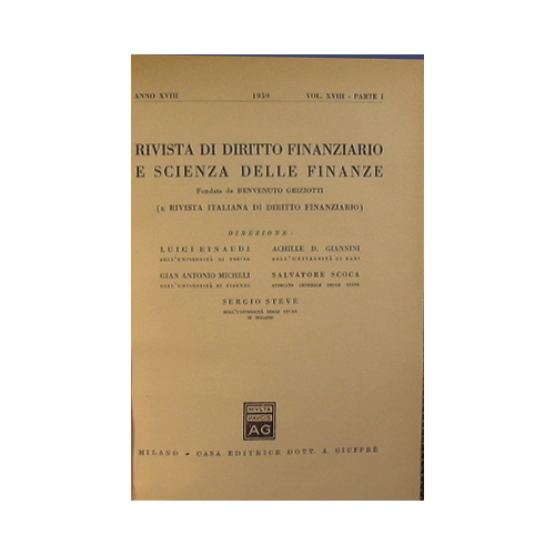 Rivista del diritto finanziario e scienza delle finanze - Anno …