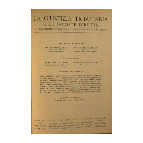 La giustizia tributaria e le imposte dirette