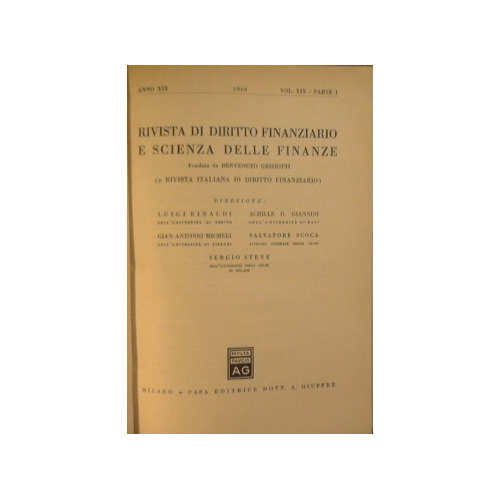 Rivista del diritto finanziario e scienza delle finanze - Anno …